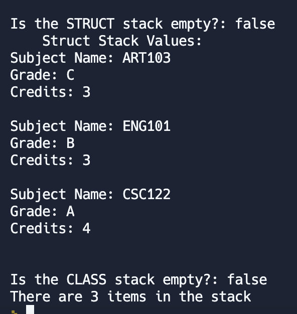 Solved Language Is C++ Create A Stack Class That Can Create | Chegg.com