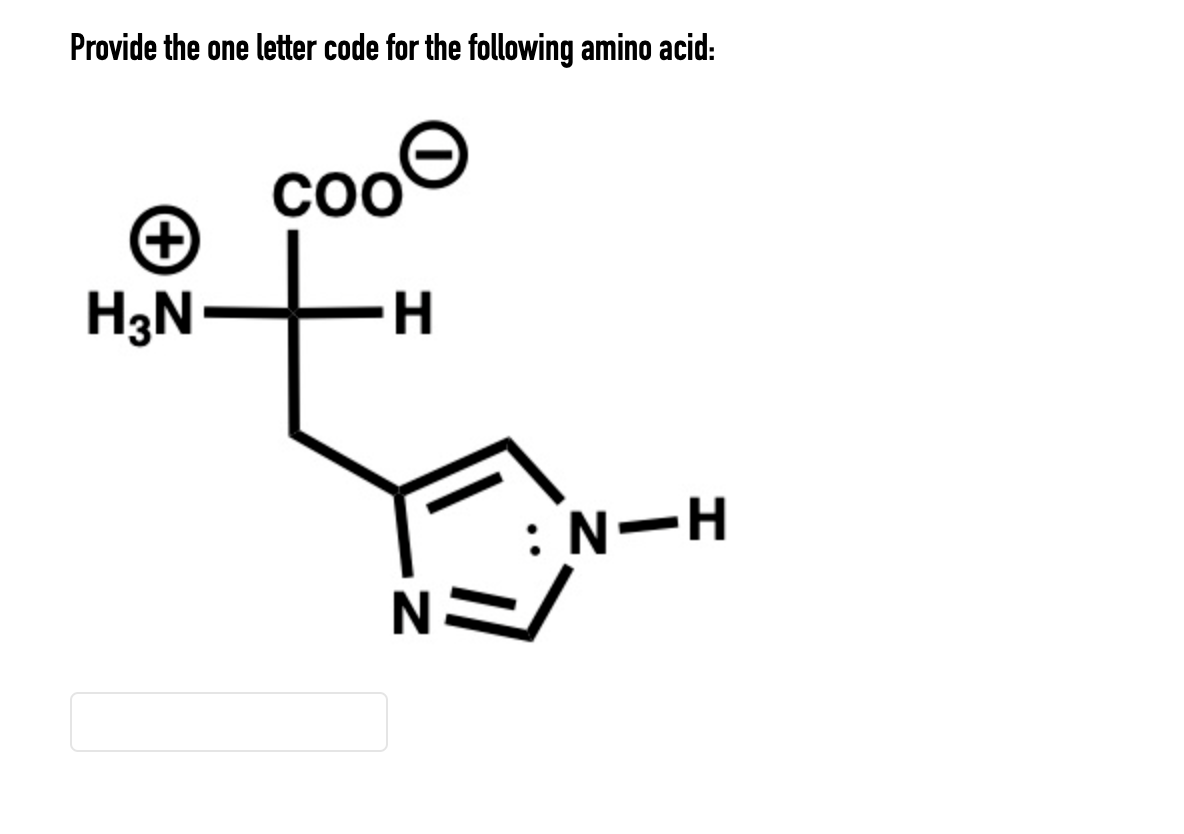 Solved Provide the one letter code for the following amino