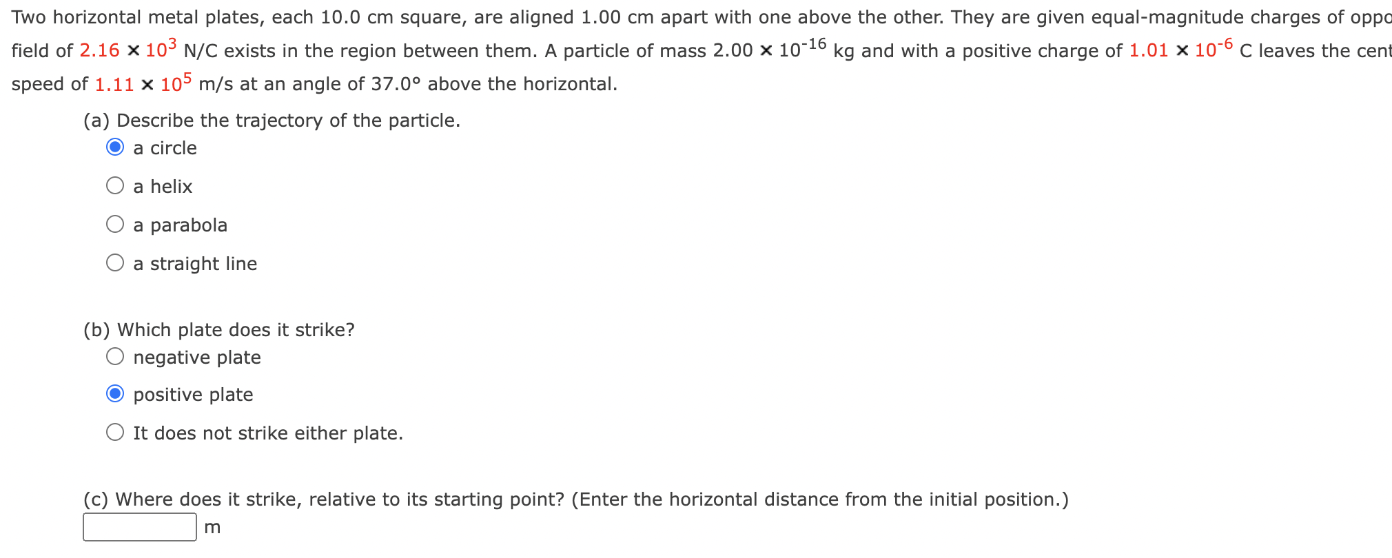 Solved Two horizontal metal plates, each 10.0 cm square, are