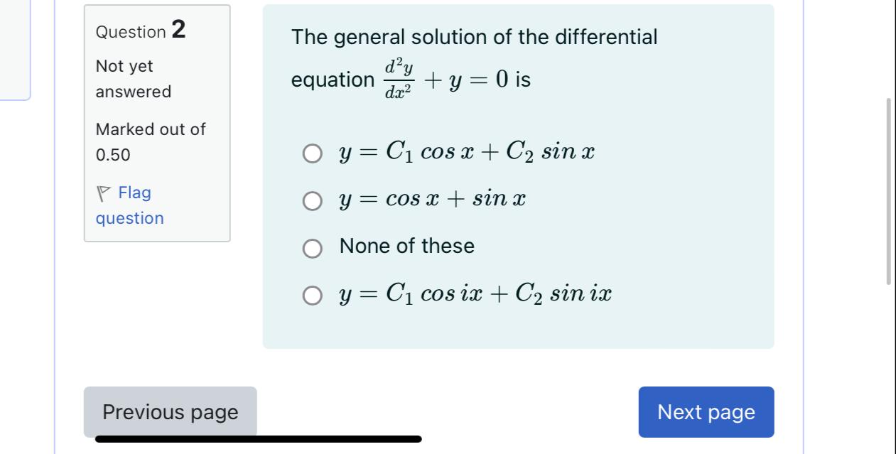 Solved Question 3 The complementary function of | Chegg.com