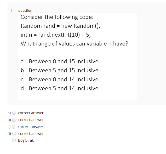 Solved 1- Question A) B) E Consider The Following Code: | Chegg.com