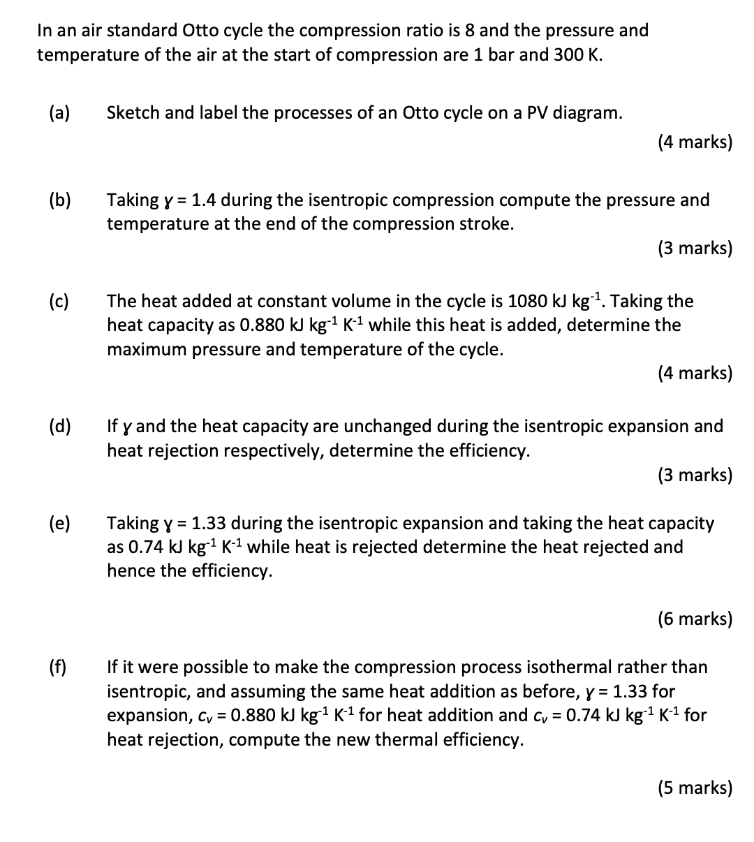 solved-in-an-air-standard-otto-cycle-the-compression-ratio-chegg