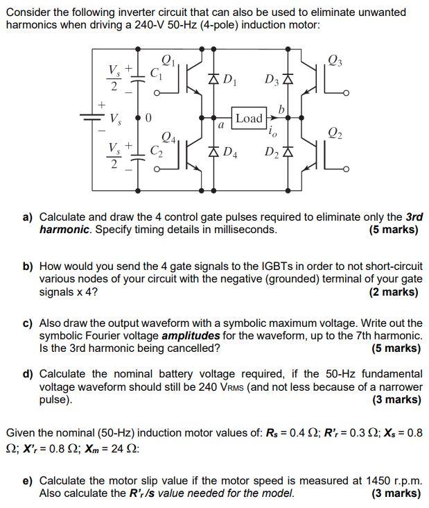 Solved Consider the following inverter circuit that can also | Chegg.com