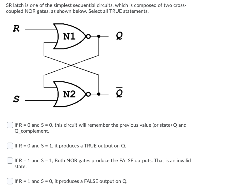 Solved The Following Statements Describe The Sequential | Chegg.com