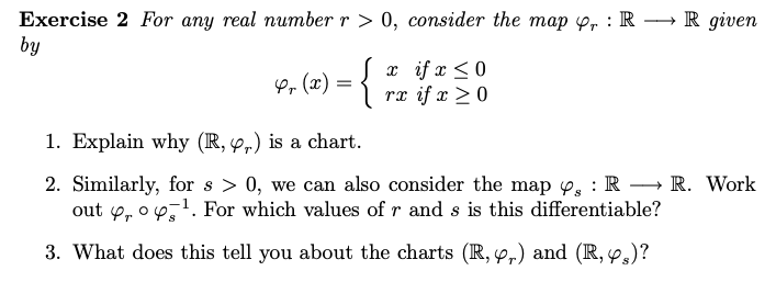 Solved Exercise 2 For any real number r > 0, consider the | Chegg.com