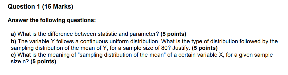 Solved Question 1 (15 Marks) Answer the following questions: | Chegg.com