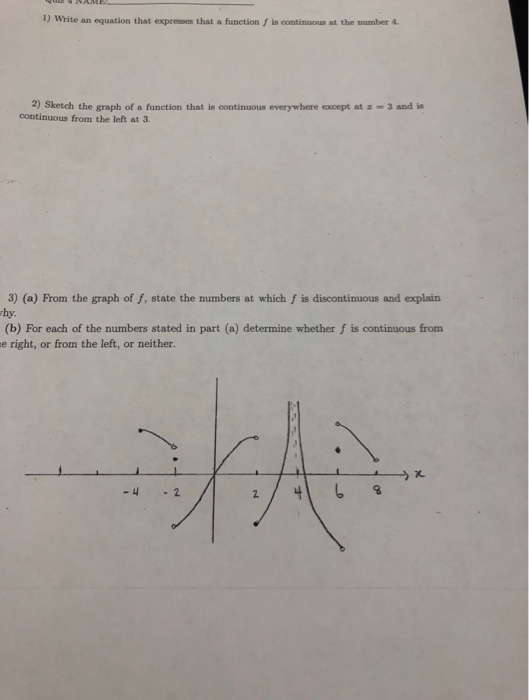 Solved 1) Write an equation that expresses that a function f | Chegg.com