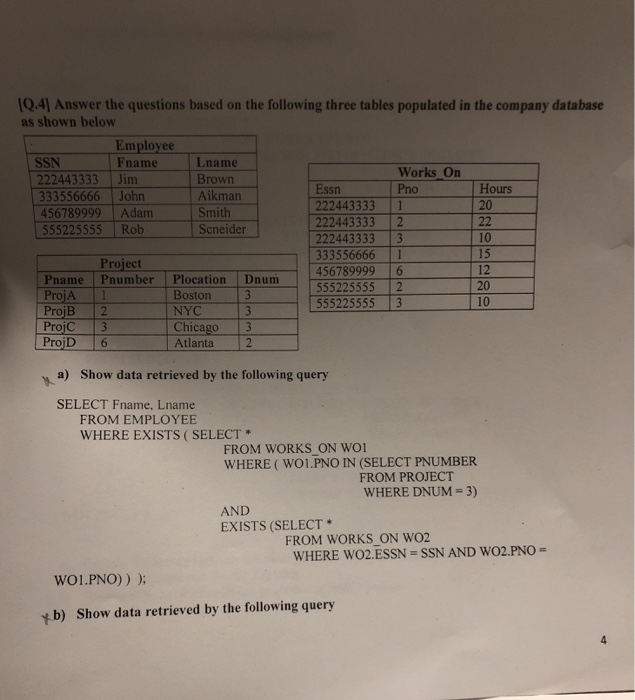 Solved Q.41 Answer the questions based on the following | Chegg.com
