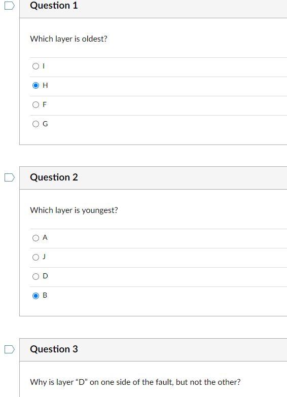 Solved Which layer is oldest? I Question 2 Which layer is | Chegg.com