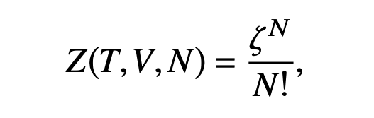 Solved The partition function of an ideal gas can be written | Chegg.com