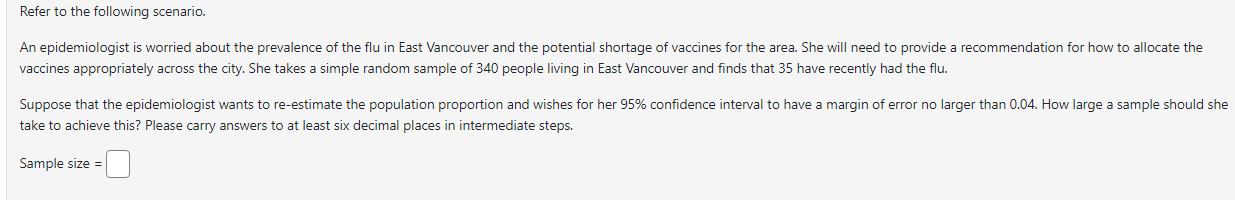 Solved An epidemiologist is worried about the prevalence of | Chegg.com