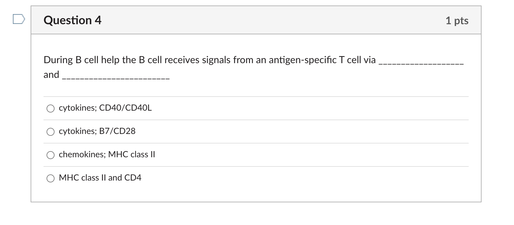 Solved During B Cell Help The B Cell Receives Signals From | Chegg.com