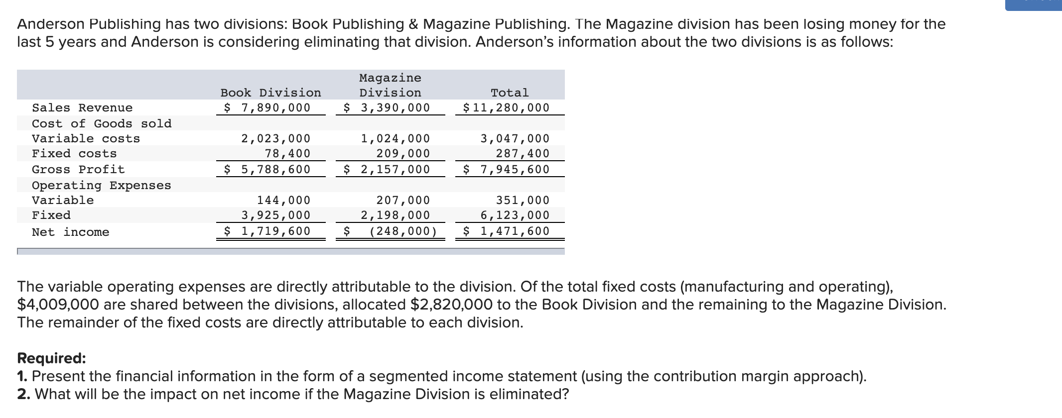 Solved Anderson Publishing Has Two Divisions Book Chegg solved-anderson-publishing-has-two-divisions-book-chegg