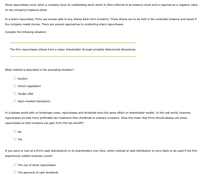 solved-stock-repurchases-occur-when-a-company-buys-its-chegg