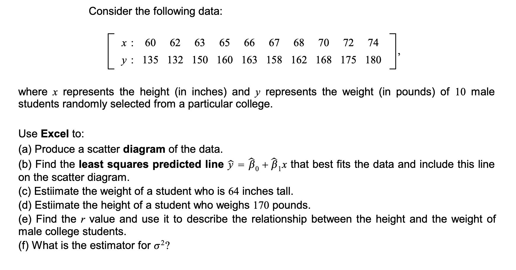 solved-consider-the-following-data-where-x-represents-the-chegg