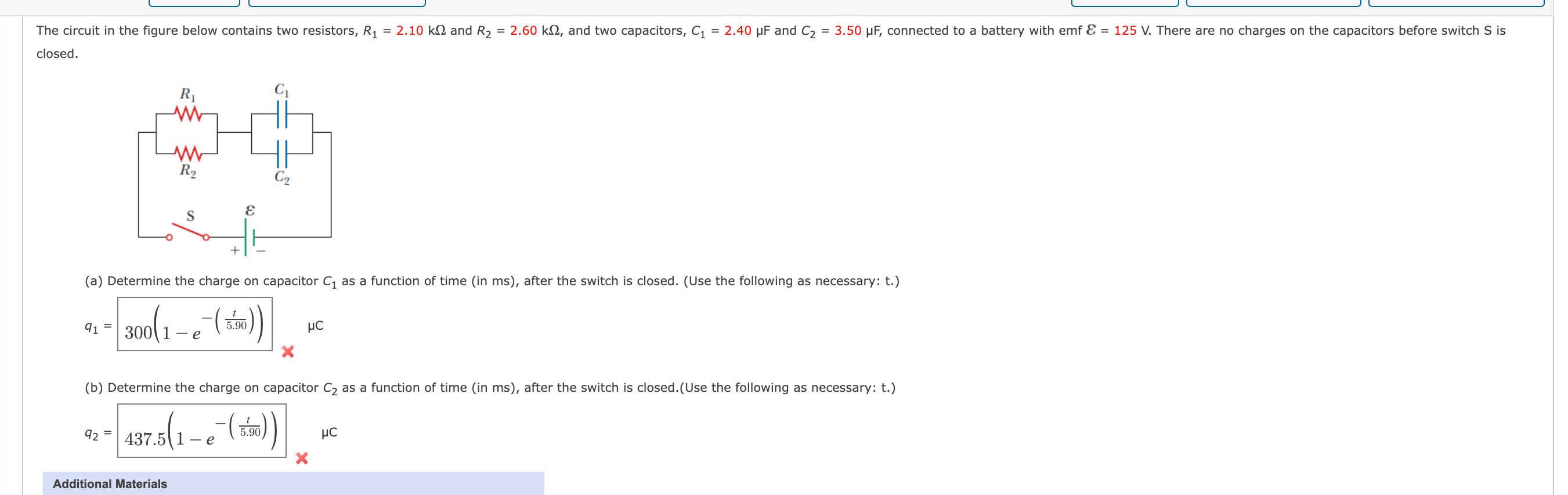Solved The circuit in the figure below contains two | Chegg.com