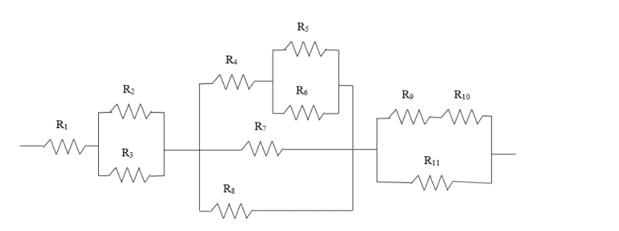 Solved Each resistor in the arrangement shown has a | Chegg.com