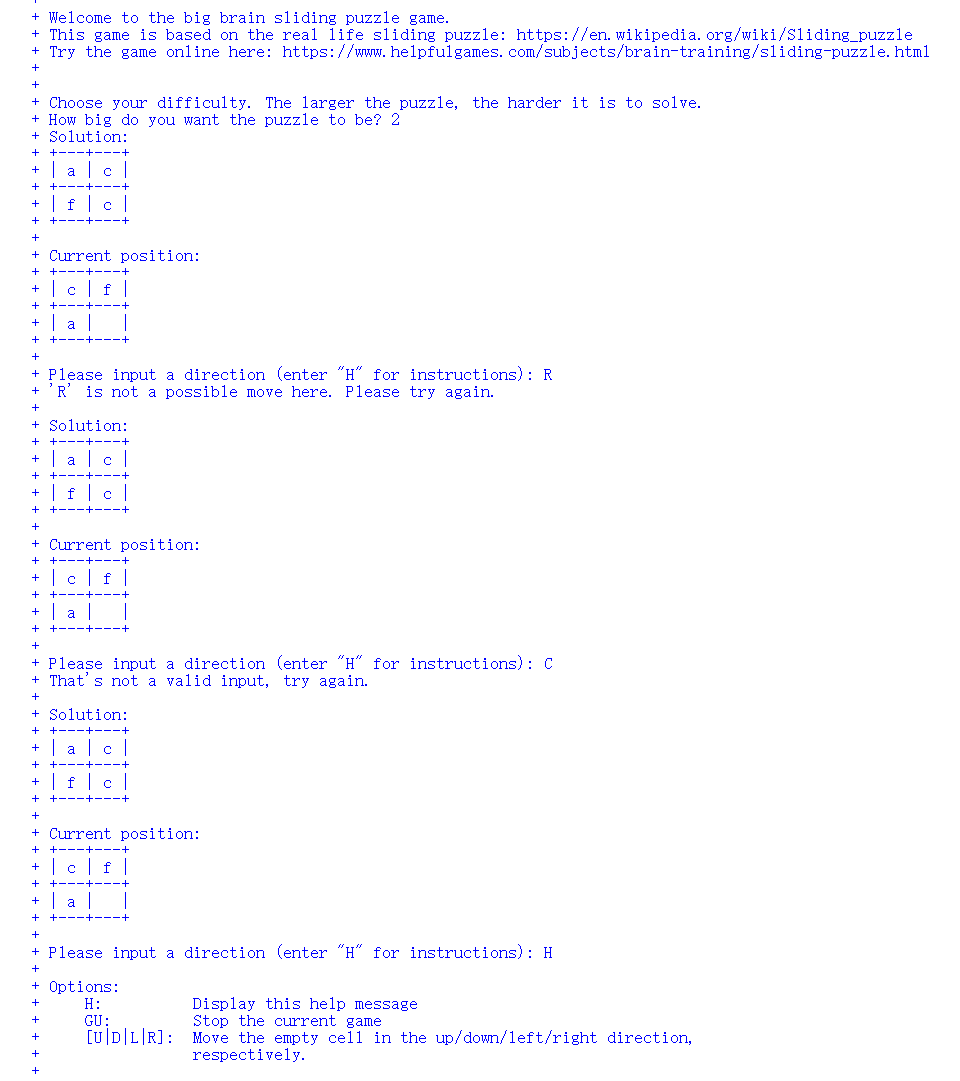 Solved Use python apply the following puzzle game with | Chegg.com