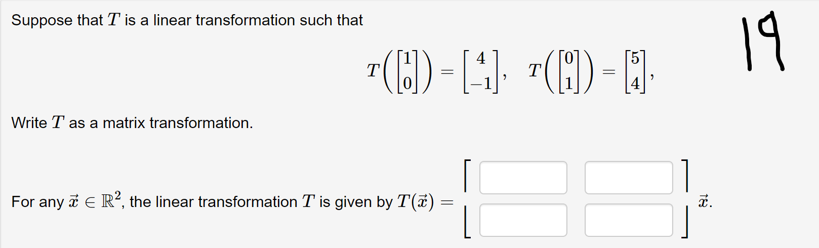 Solved Suppose that T is a linear transformation such that | Chegg.com