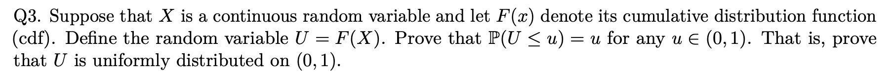 Solved Q3. Suppose that X is a continuous random variable | Chegg.com