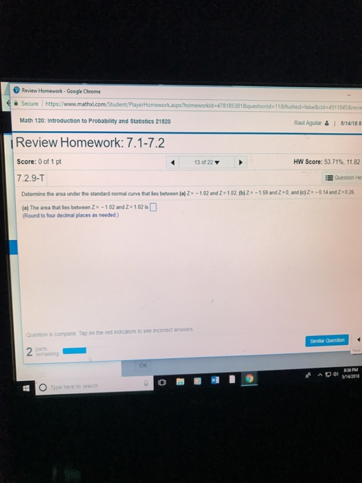 Solved Review Homework-Google Chrome Secure hnttps Math 120: | Chegg.com