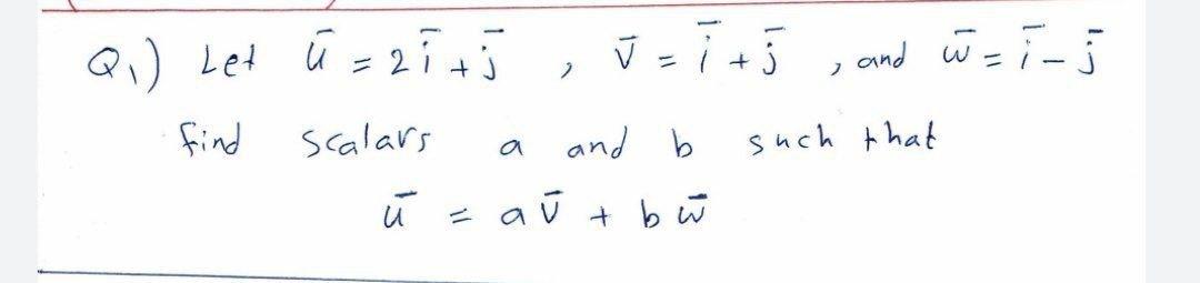 Solved از آ2 = ا إما (1) ū ده = = ت له ر ز 1 + Find Scalars | Chegg.com