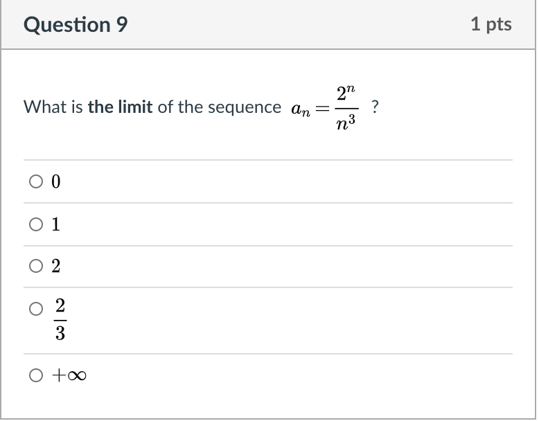 Solved Question 7 1 pts Which of the following sequences | Chegg.com