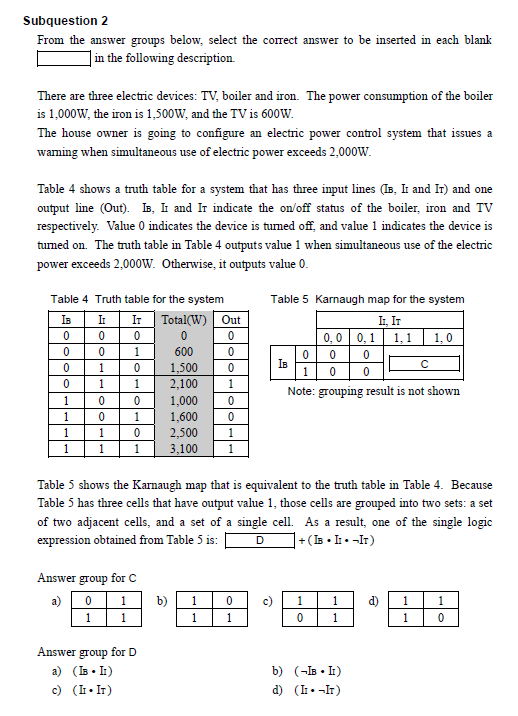 Solved Q2. Read the following description concerning logic | Chegg.com