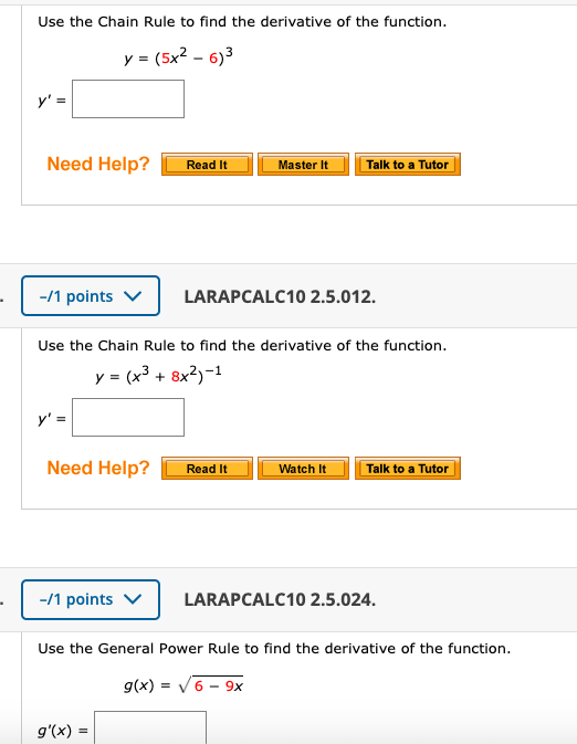 Solved Use the Chain Rule to find the derivative of the | Chegg.com
