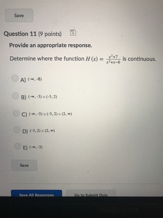 Solved Save Question 11 (9 points) B Provide an appropriate | Chegg.com