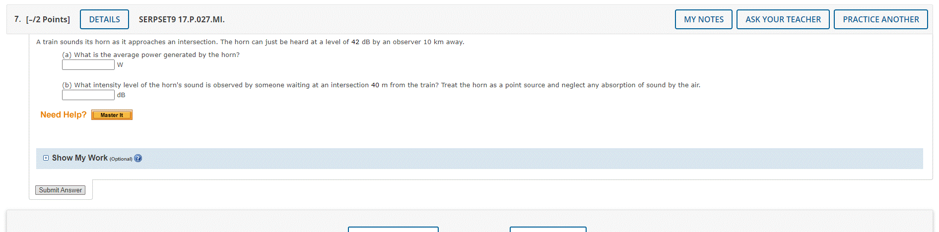 Solved I need help on my physics two homework. The subject | Chegg.com