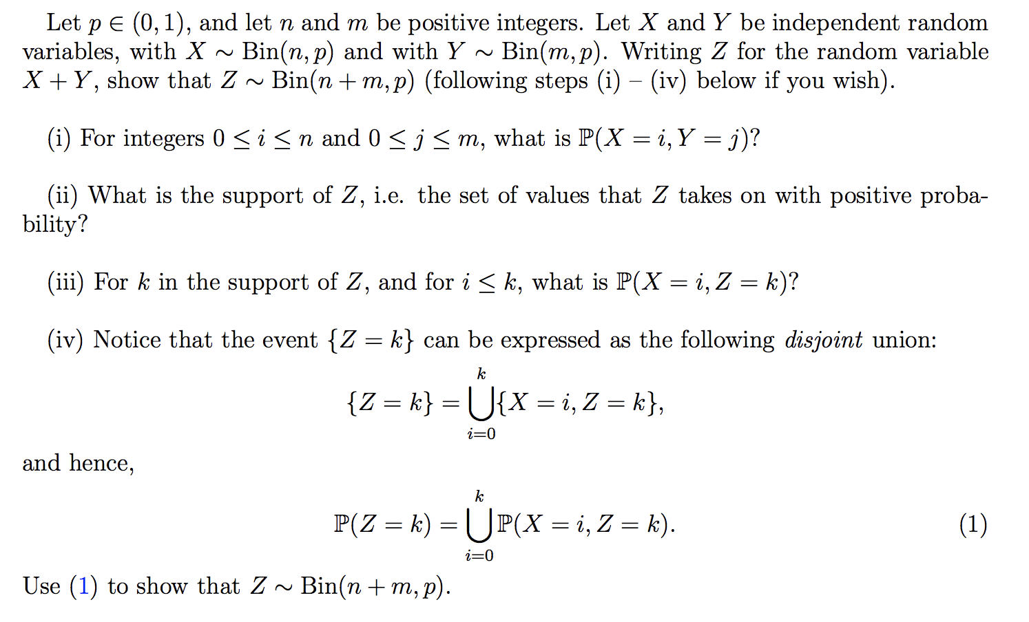 Let P E 0 1 And Let N And M Be Positive Integer Chegg Com