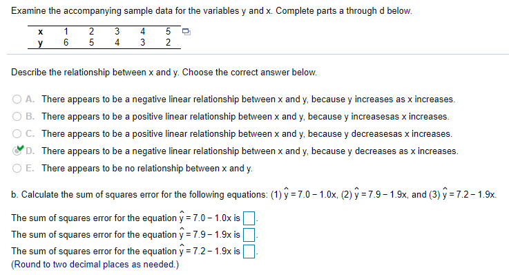 Solved Examine The Accompanying Sample Data For The Varia Chegg Com