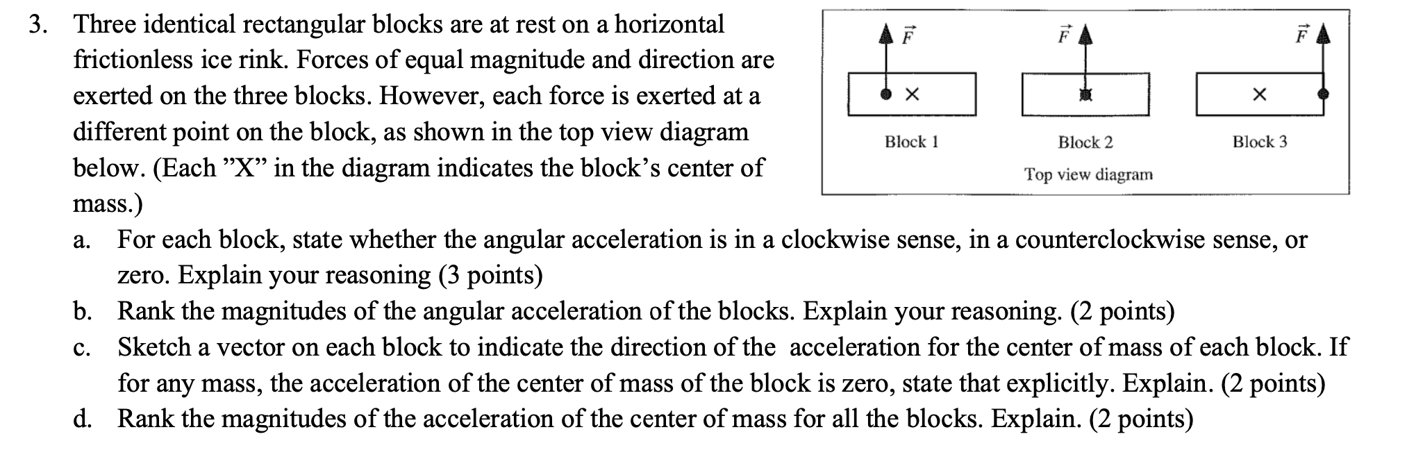 Solved Х х Block 1 Block 2 Block 3 3. Three identical | Chegg.com