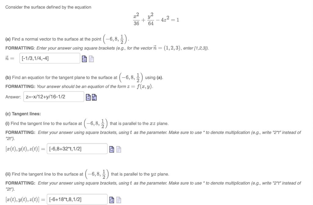 Solved Consider The Surface Defined By The Equation 422 Chegg Com