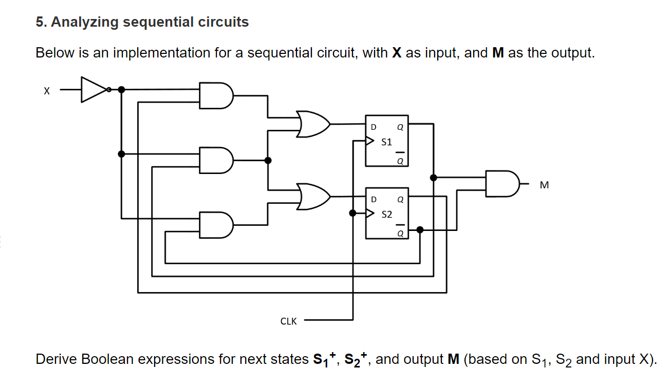 Solved 5. Analyzing sequential circuits Below is an | Chegg.com