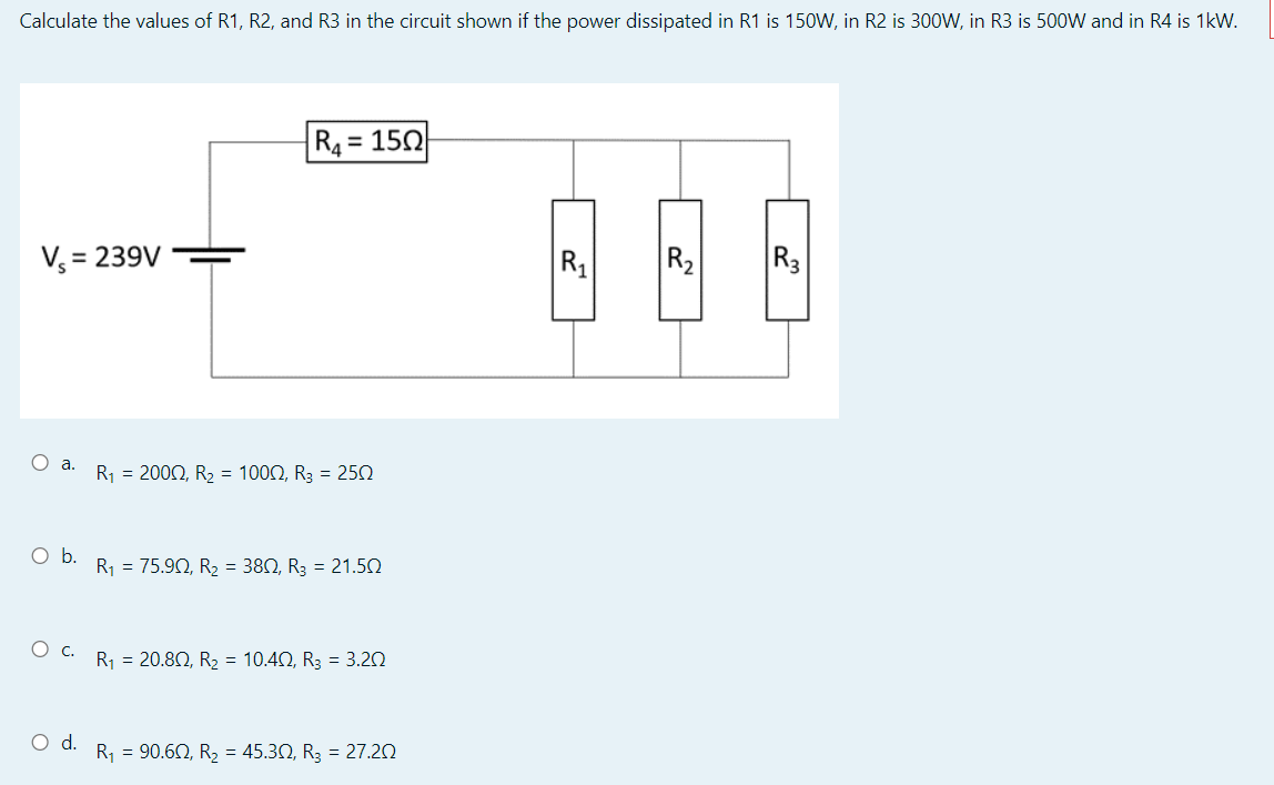 Solved Calculate the values of R1, R2, and R3 in the circuit | Chegg.com