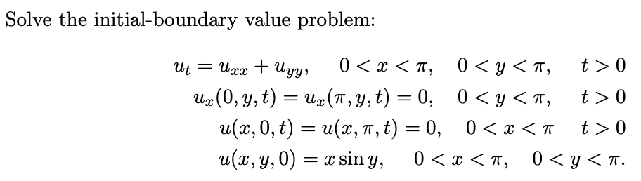 Solved Solve The Initial boundary Value Problem Ut Uxx Chegg
