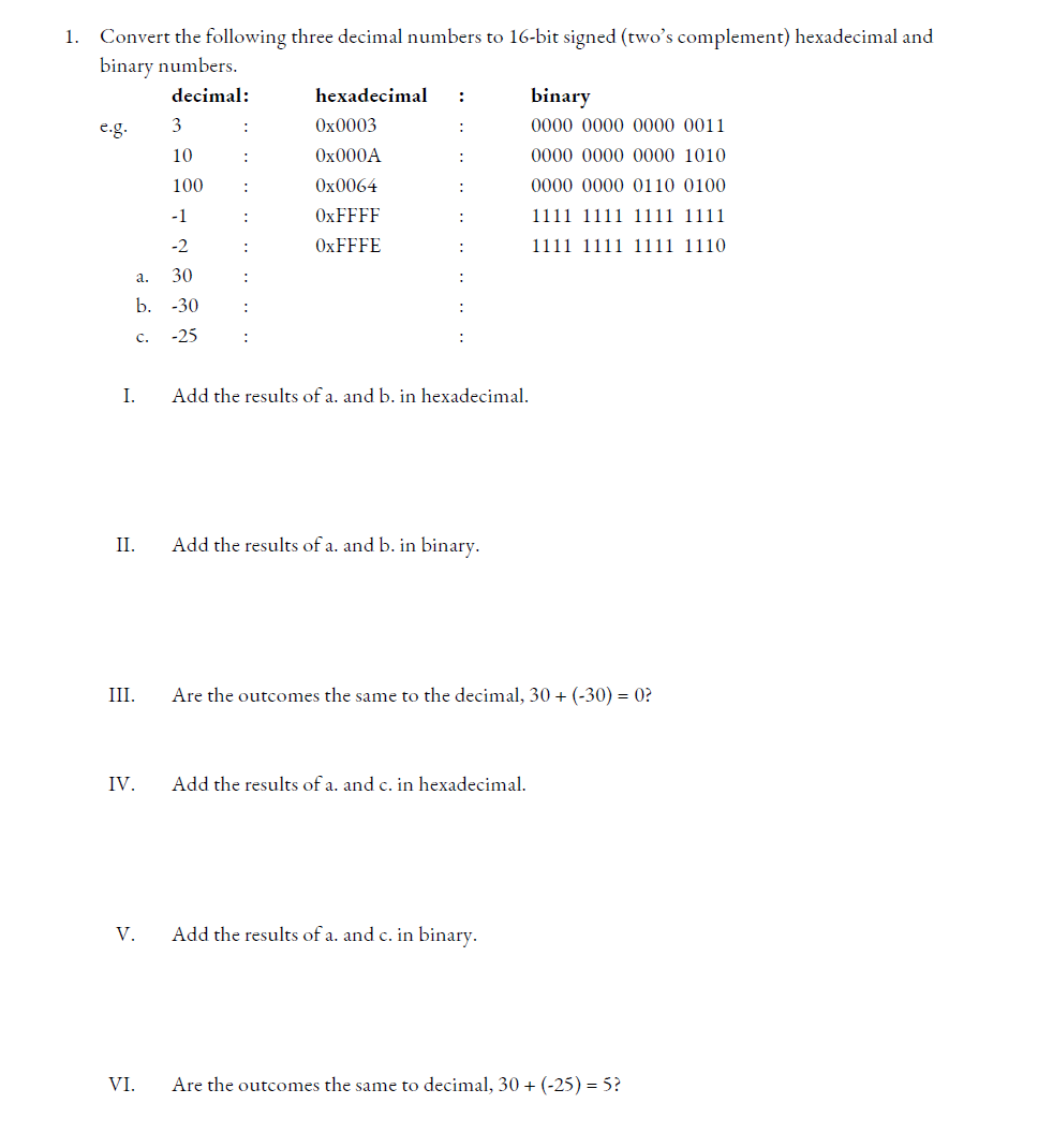 Solved 1. : : : : Convert the following three decimal | Chegg.com