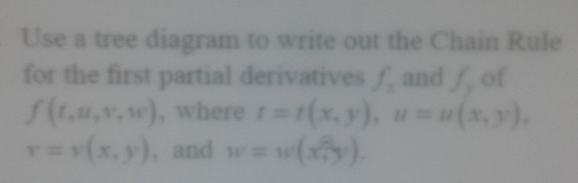 Solved Use a tree diagram to write out the Chain Rule for | Chegg.com