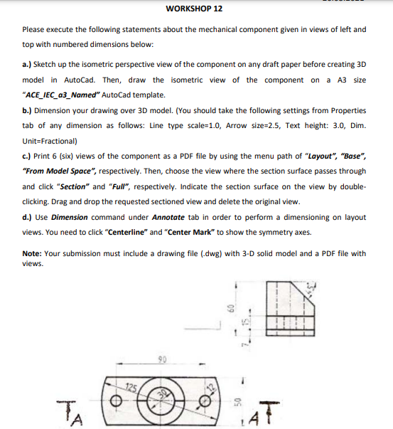 Solved Help Me With Computer-aided Design. Please Dimension | Chegg.com