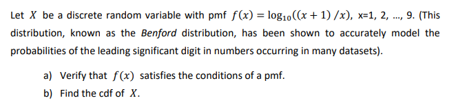 Solved Let X be a discrete random variable with pmf f(x) = | Chegg.com