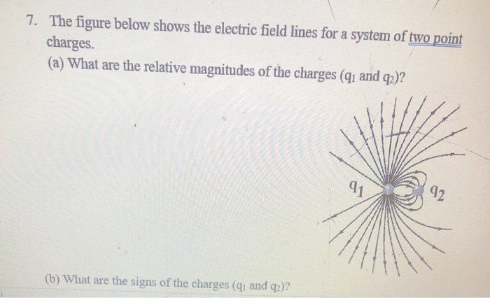 Solved The figure below shows the electric field lines for a | Chegg.com