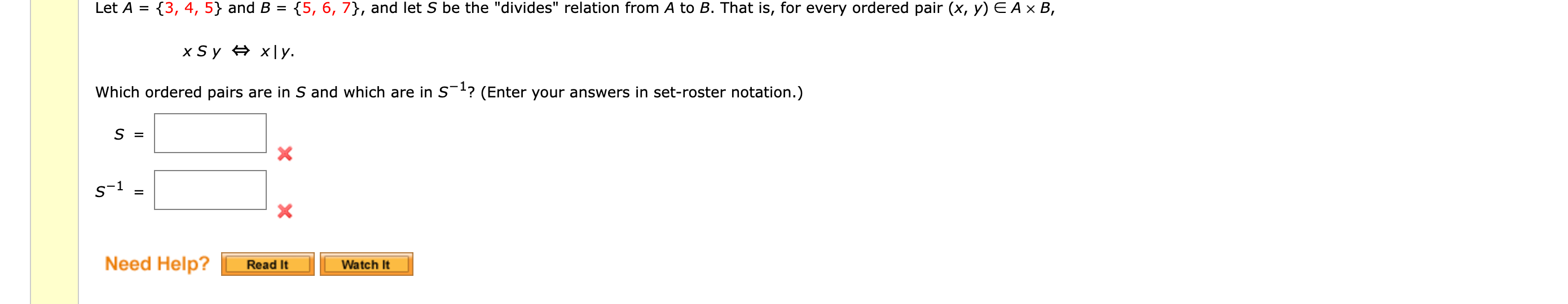 Solved Let A = {3, 4, 5} And B = {5, 6, 7}, And Let S Be The | Chegg.com