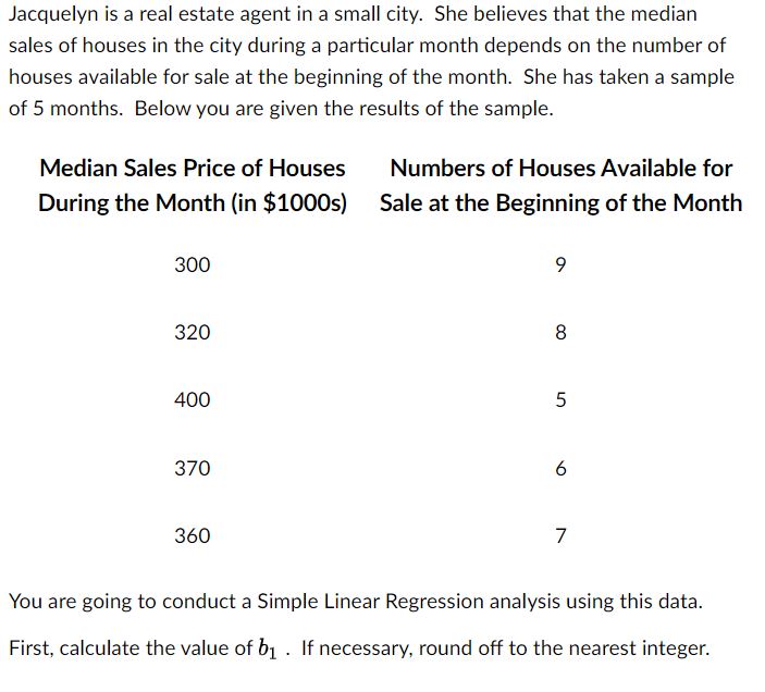 Solved You Are Going To Conduct A Simple Linear Regression | Chegg.com