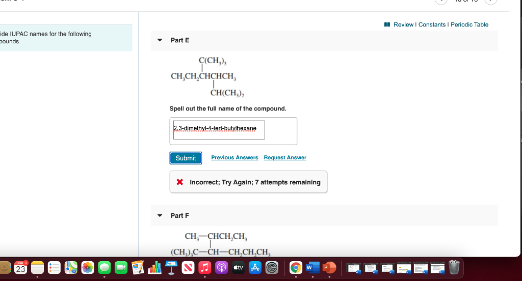 Solved Answers I Ve Tried That Are Wrong 3 Butyl 4 Methy Chegg Com