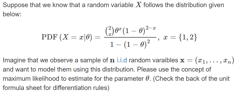 Solved Suppose that we know that a random variable X follows | Chegg.com
