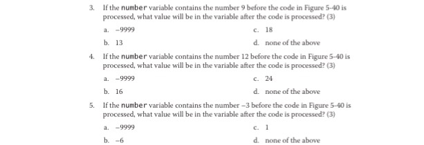Solved Use the code shown in Figure 5-40 to answer Questions | Chegg.com