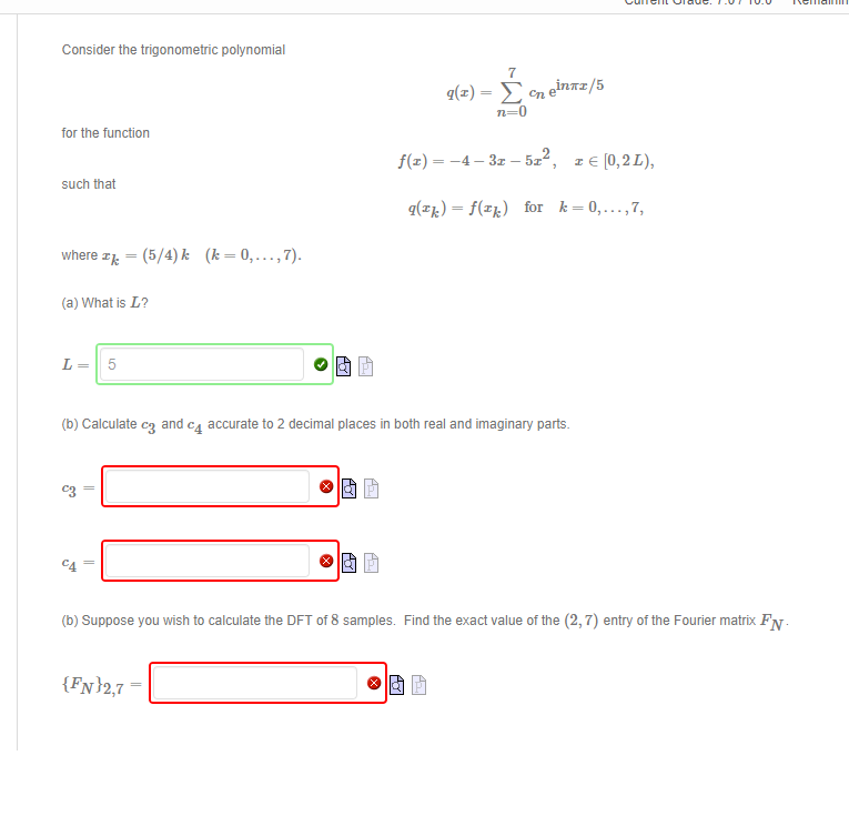 Consider The Trigonometric Polynomial A Z S En Chegg Com