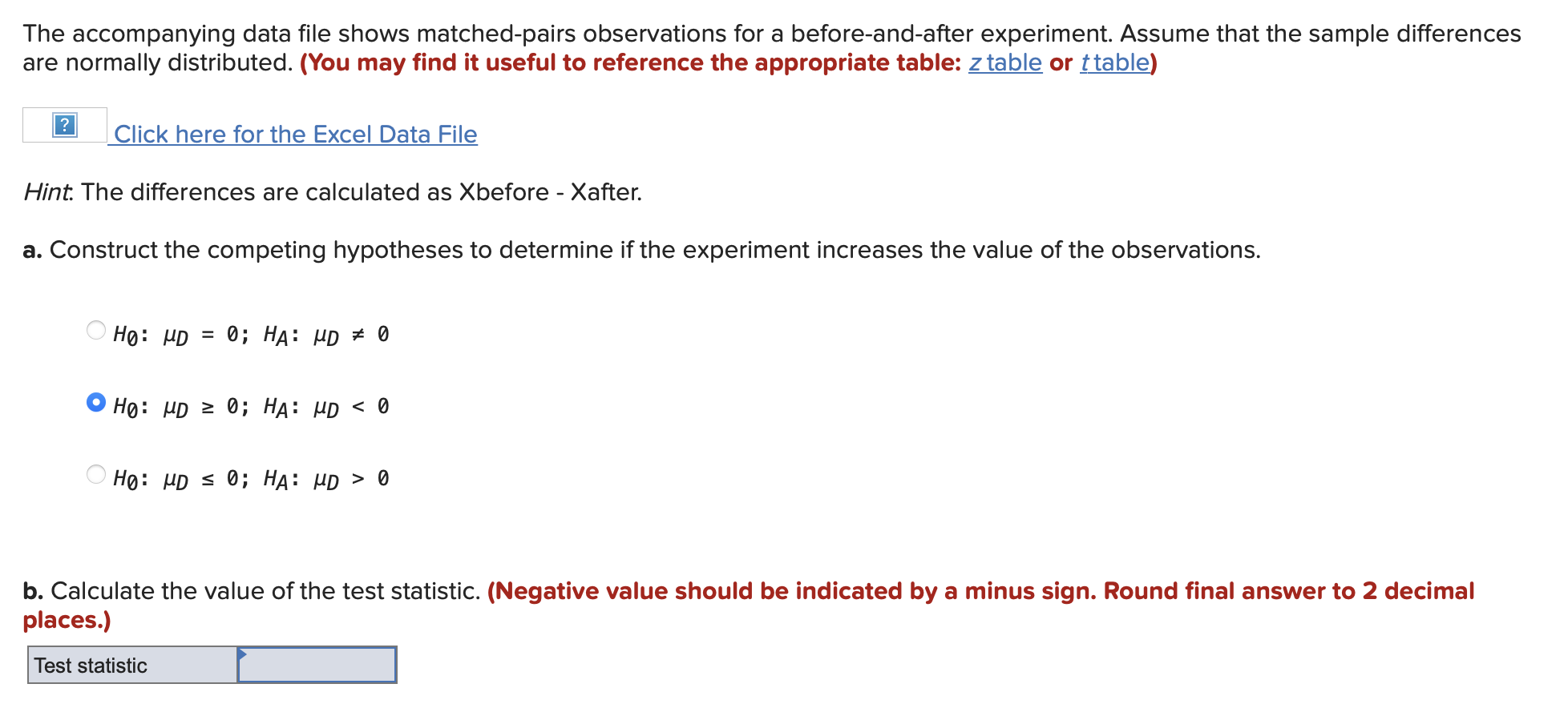 Solved The accompanying data file shows matched-pairs | Chegg.com